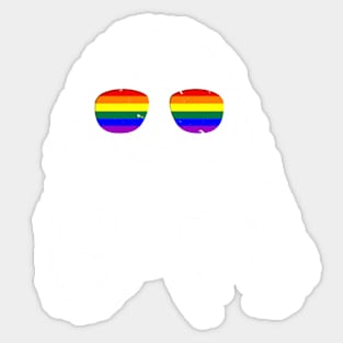 Pride Sloth LGBTQ Rainbow Flag Sunglasses Sticker